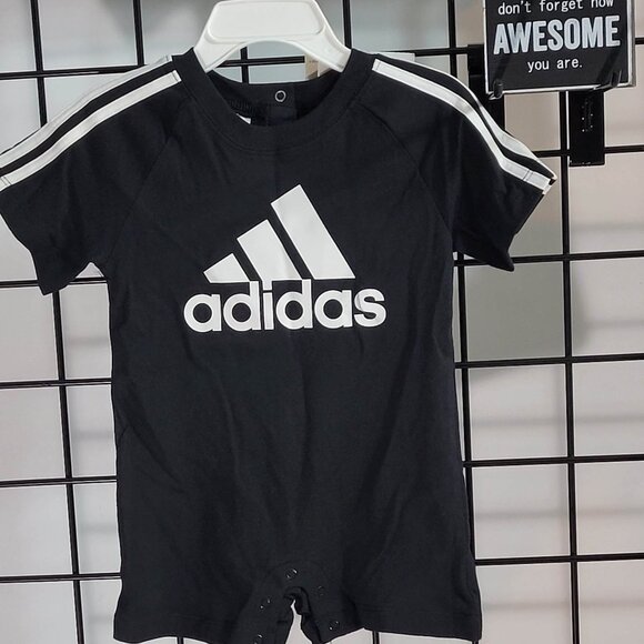 Adidas Baby Onesie - Size 9 Months - Stylish Black Athletic Outfit - Picture 9 of 11